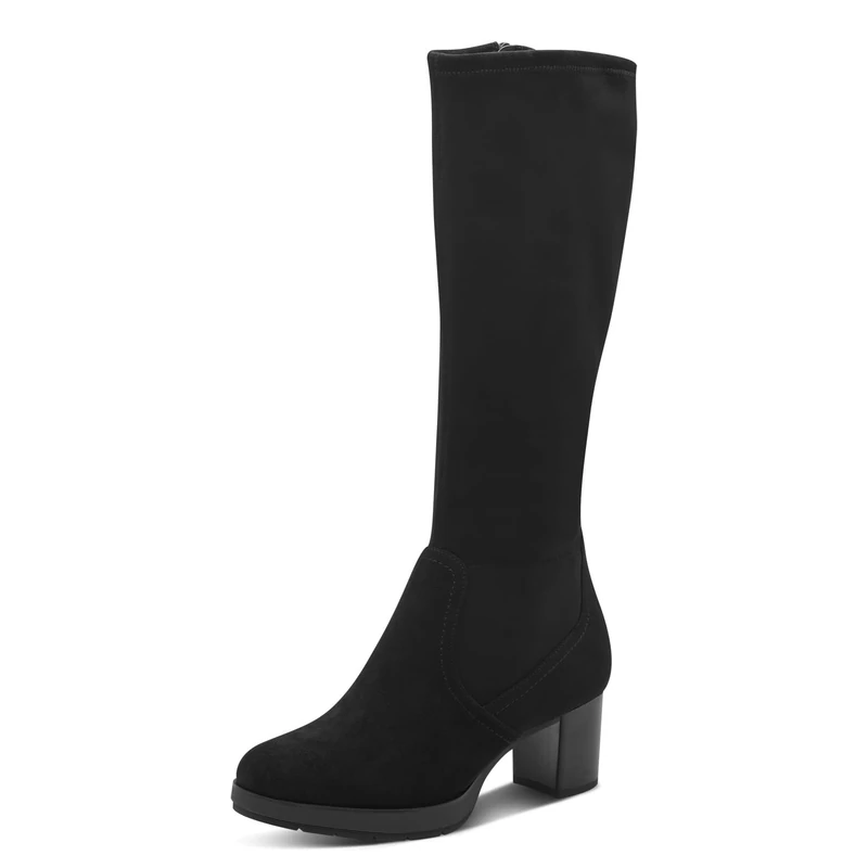 Jana Women’s Tall Boots with Heel with Zip Vegan, Black, 5 UK