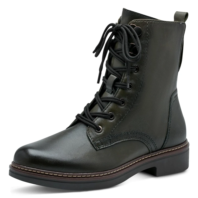 Tamaris Comfort Women’s Lace-Up Ankle Boots with Zip Autumn, Olive, 4 UK