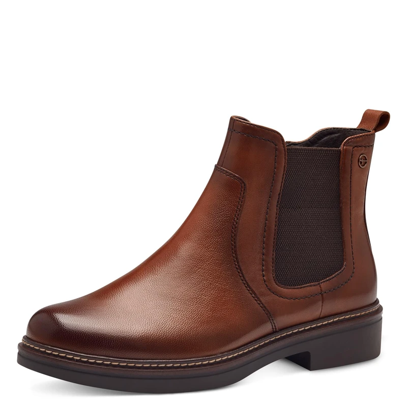 Tamaris Comfort Women’s Leather Chelsea Boots Autumn , Cognac, 6 UK