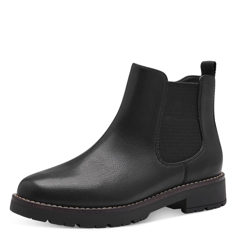Jana Women’s Ankle Boots Flat with Zip Vegan, Black, 8 UK