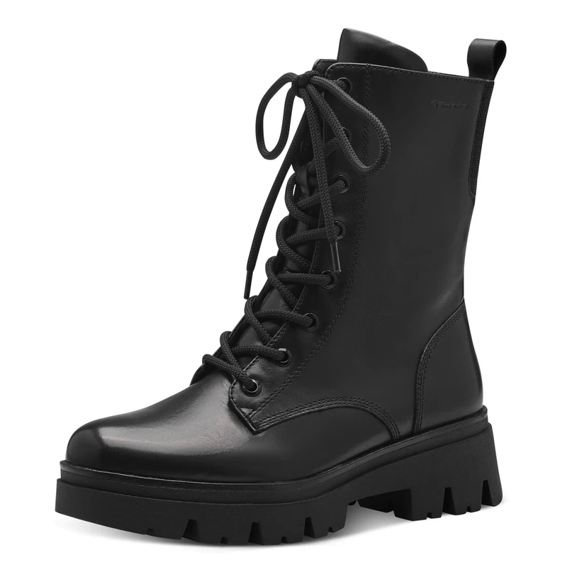 Tamaris Comfort Women’s Lace-Up Ankle Boots with Zip Unlined, Black, 3,5 UK