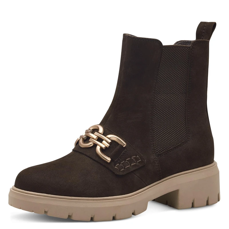 Tamaris Comfort Women’s Leather Chelsea Boots Unlined , Mocca Suede, 5 UK