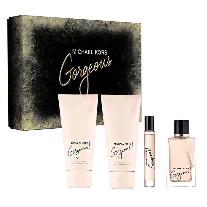 Gorgeous by Michael Kors for Women - 4 Pc Gift Set: 3.4oz EDP Spray, Body Lotion, Shower Gel, 0.33 oz EDP Spray
