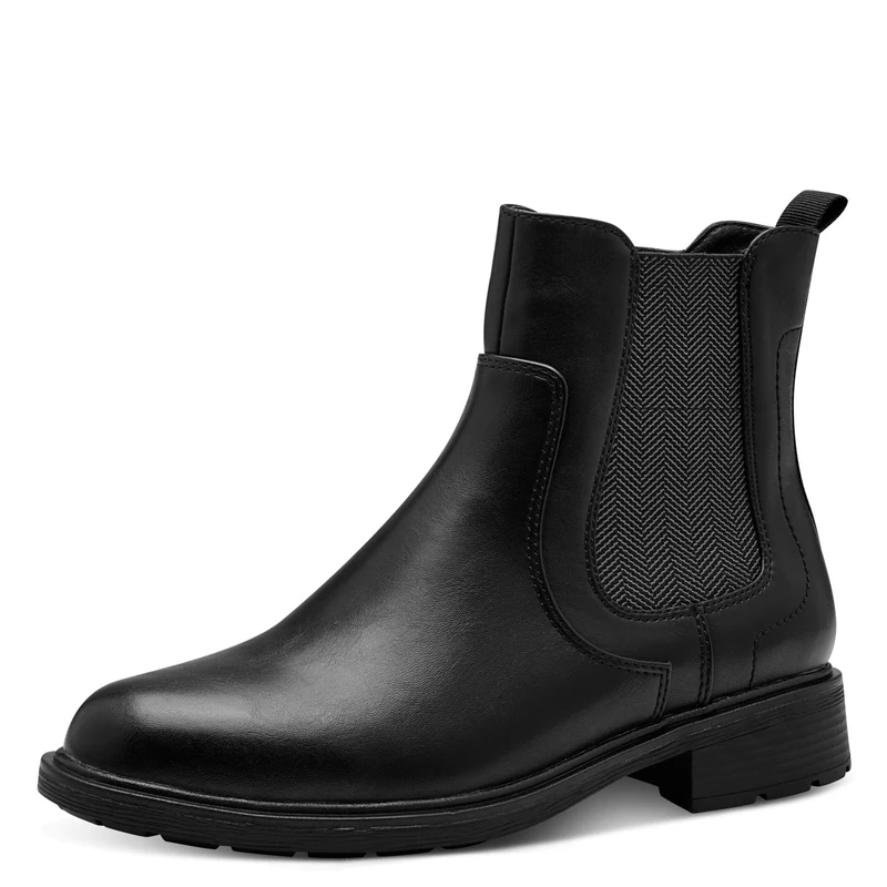 Jana Women’s Ankle Boots Flat with Zip Vegan, Black, 6,5 UK