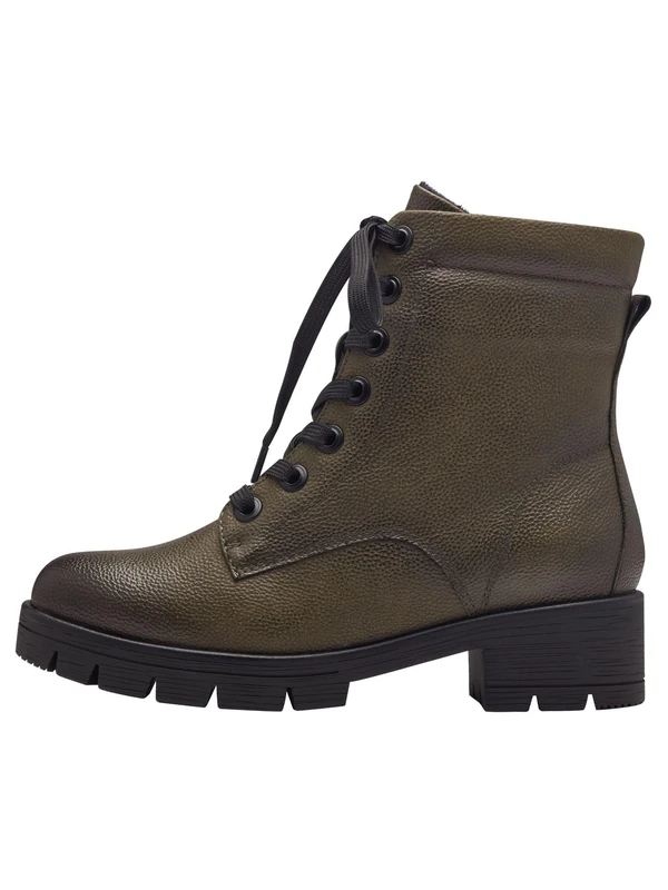 Jana Women’s Lace-Up Ankle Boots with Zip Vegan, Olive, 4 UK