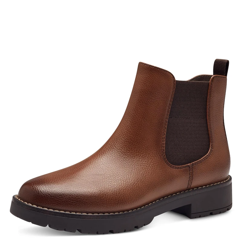 Jana Women’s Ankle Boots Flat with Zip Vegan, Cognac, 6,5 UK