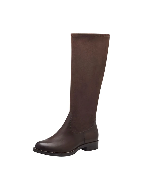 Tamaris Comfort Women’s Tall Boots Flat with Zip Elegant , Chestnut, 4 UK