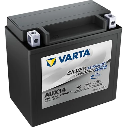 VARTA AUX14 12V 13AH 200A VRLA AGM Auxiliary Battery - A0009829308, A0009827008, A0009829608, A2115410001