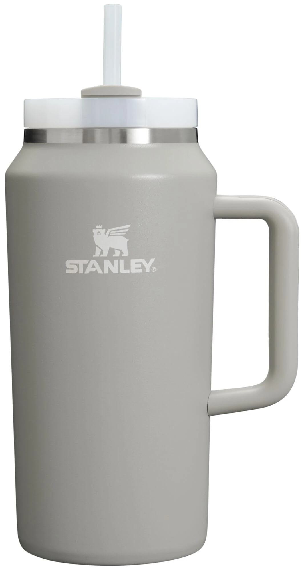 STANLEY Quencher H2.0 FlowState Stainless Steel Vacuum Insulated Tumbler with Lid and Straw for Water, Iced Tea or Coffee, Smoothie and More, Ash, 64oz