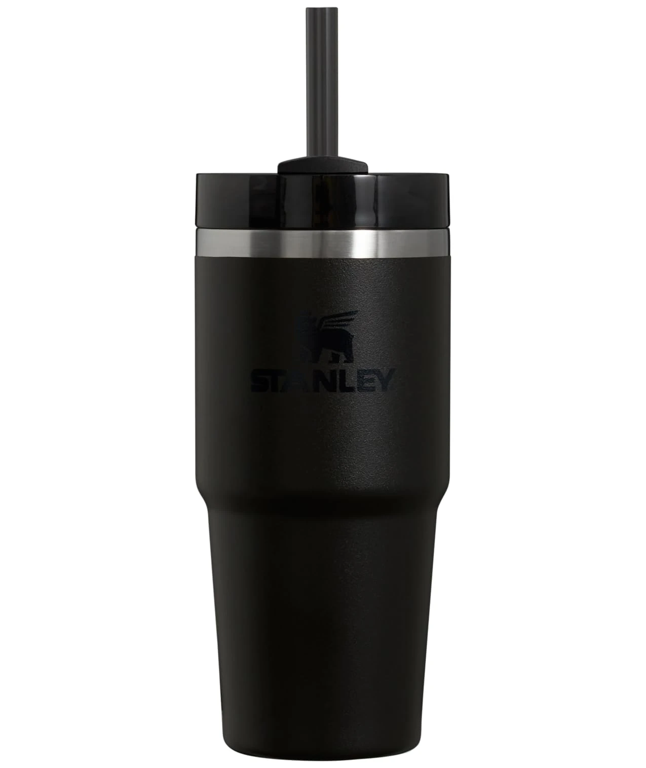 Stanley Quencher H2.0 Tumbler with Straw and 3-Way Screw Lid, Stainless Steel Vacuum Insulated Tumbler, BPA Free, Compatible with Travel Cup Holders, 414 ml, Black 2.0