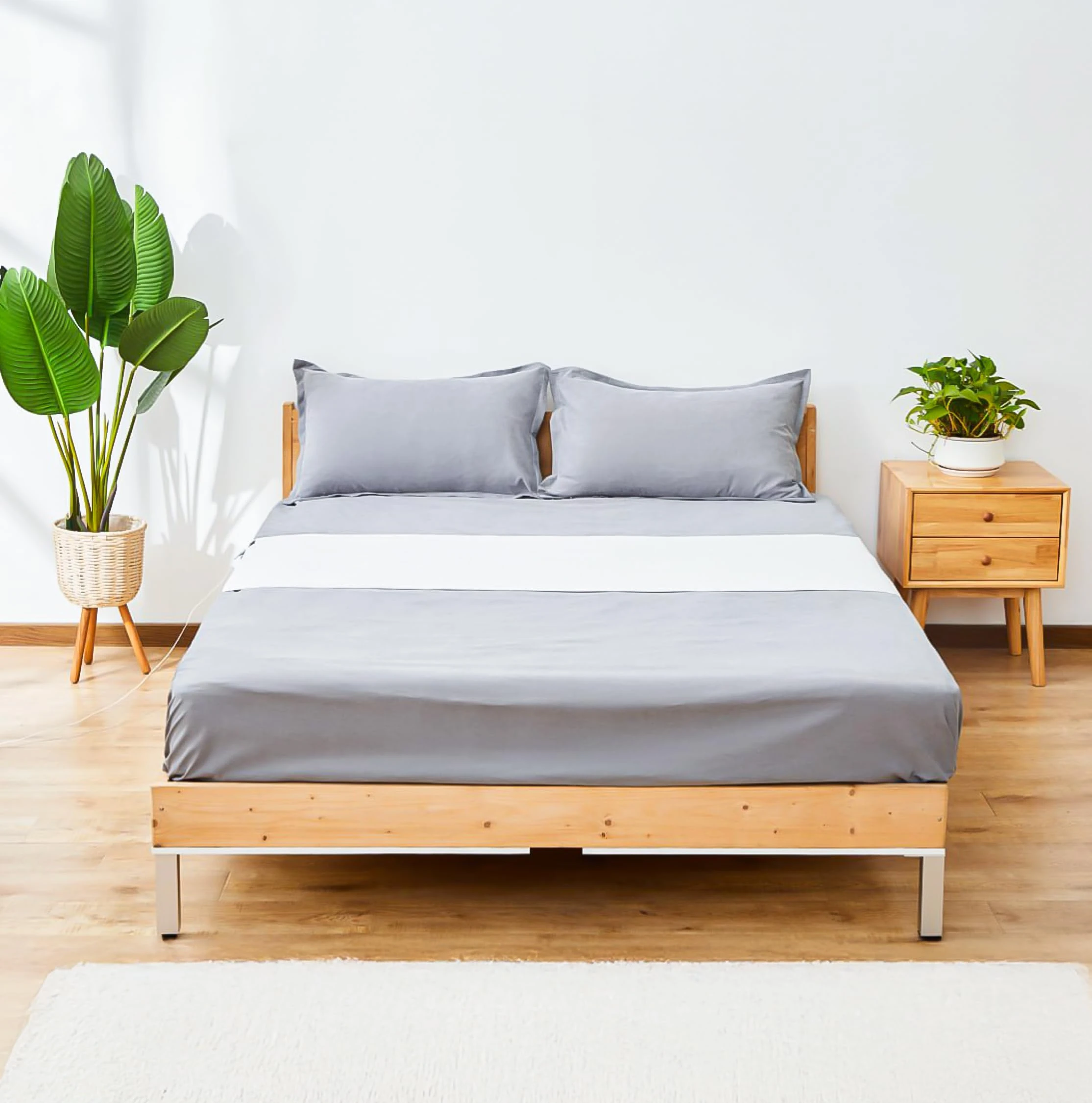 GroundingWell Grounding Sheet, Fits All Bed Sizes, Organic Cotton + Silver Fiber, 24" x 104"