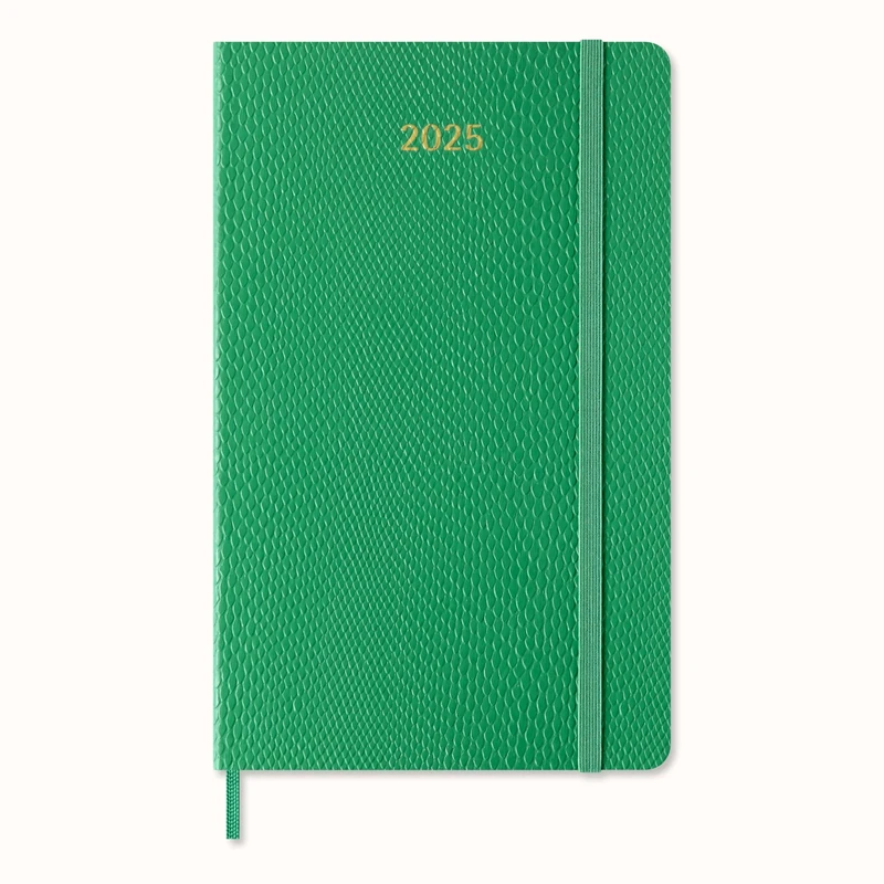 Moleskine Weekly Planner Precious and Ethical, Weekly Agenda with Space for Notes 12 Months 2025, Vegan Python-Effect Soft Cover, with Gift Box, Orange Color, Large Format 13 x 21 cm - Image 1