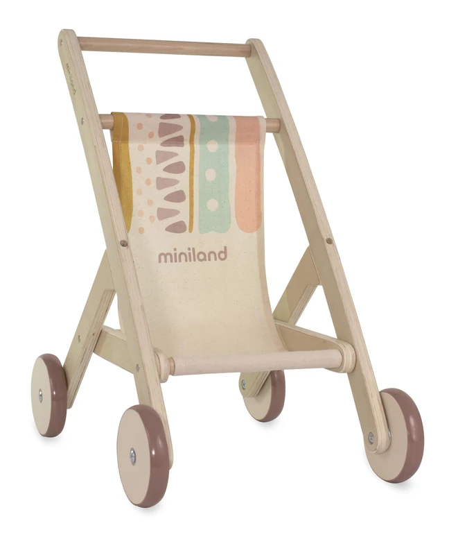 Miniland Wooden Doll Pram - FSC Certified Sustainable Wood