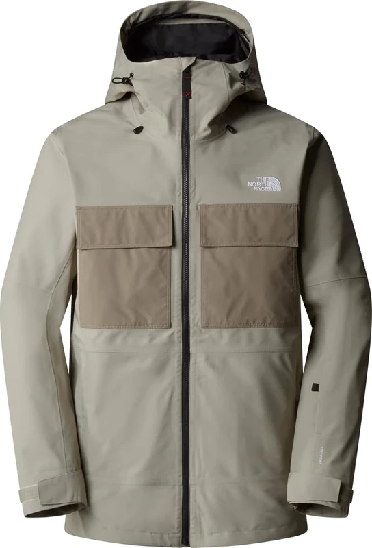 The North Face Men's Fourbarrel Triclimate Jacket, Clay Grey/Tnf Black, XXL
