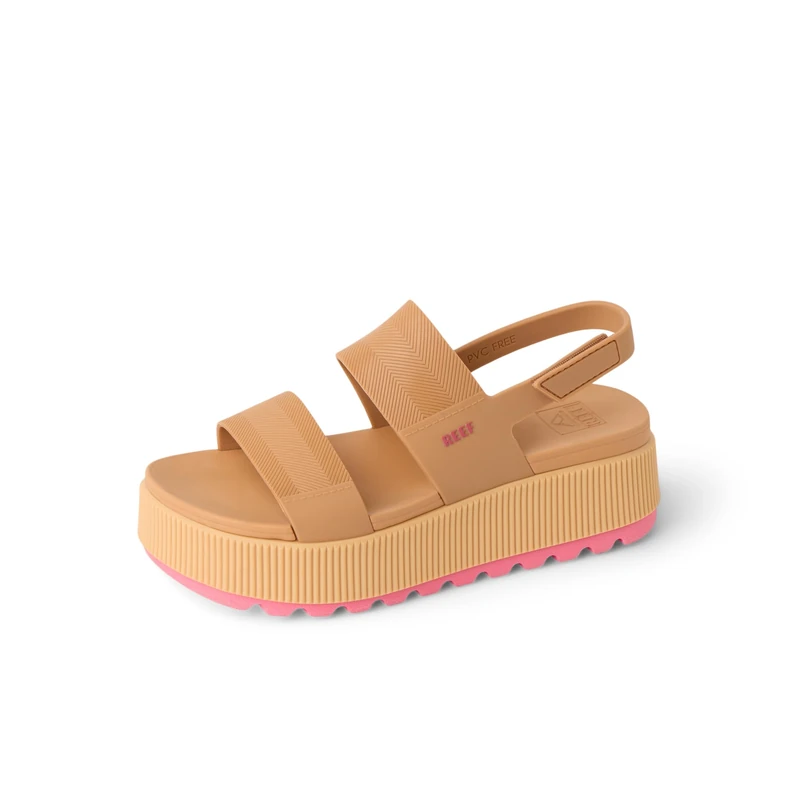 Reef Women's, Water Vista Higher Sandal, Natural/Hot Pink, 4.5 UK