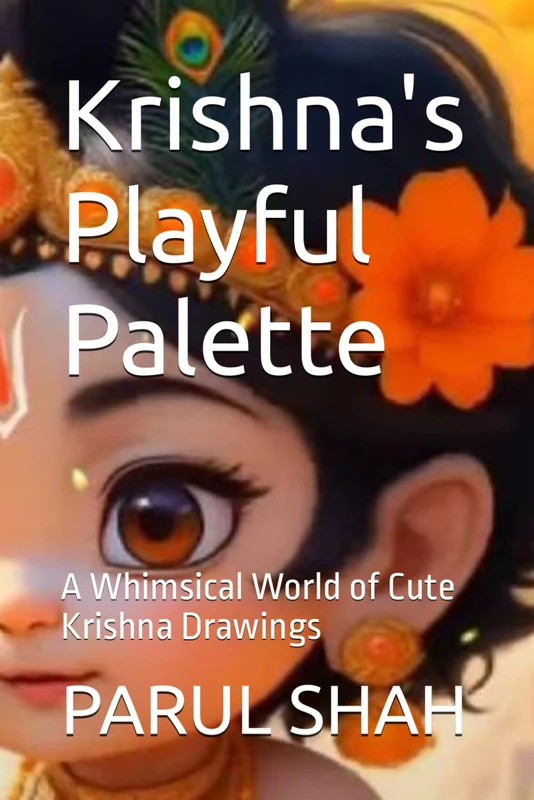 Krishna's Playful Palette: A Whimsical World of Cute Krishna Drawings