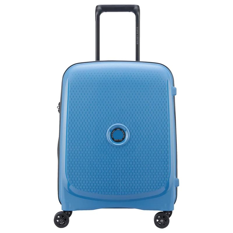 DELSEY Paris - Belmont Plus MR (Recycled Material) - Hard Cabin Suitcase 55 cm x 40 cm x 20 cm - 33 L - S Slim - Zinc Blue