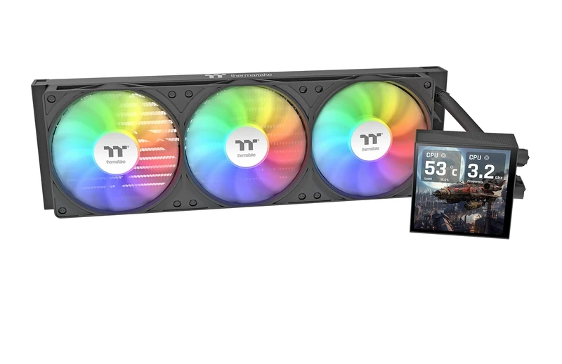 Thermaltake LB360 Ultra ARGB | 360 mm AIO Water Cooling | 2.1 Inch LCD Display | ARGB Lighting | Single Frame Fan | Rotating Pump Head | Intel/AMD Support - Image 1