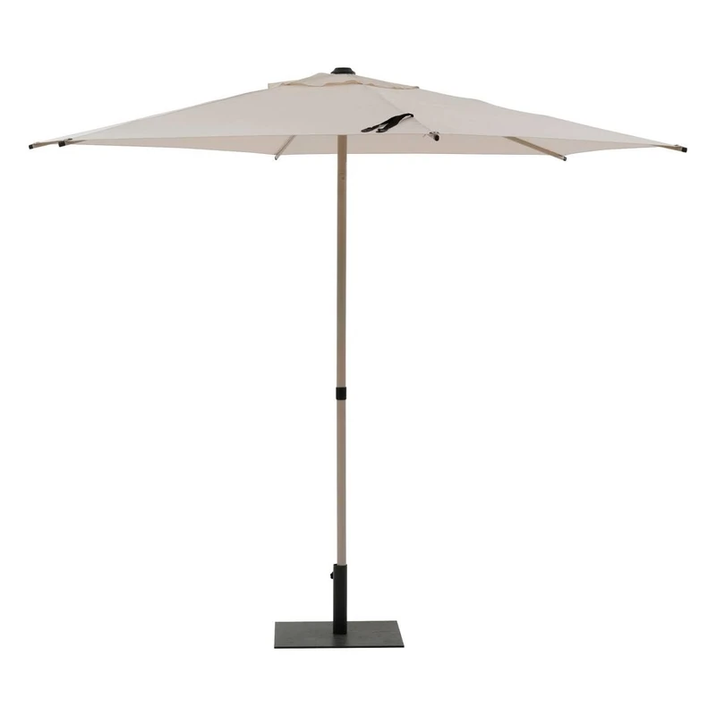 Hespéride - 2.7m square soy clay and wheat parasol in steel and polyester
