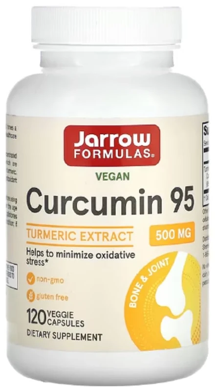 JARROWS Jarrow Formulas - Curcumin 95 | 500 mg high-dose Curcumin Extract for Cell Protection - 120 Capsules