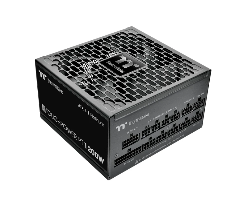Thermaltake Toughpower PT 1200 W, ATX 3.1, PCIe 5.1, 80Plus Platinum, Modular Power Supply, Black