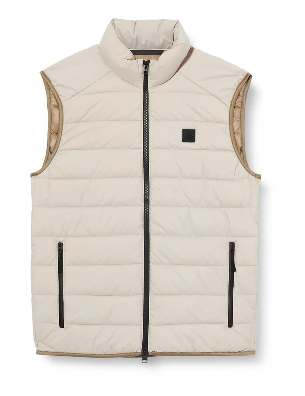 Marc O'Polo Men's Quilted Vest Transition Jacket Water-Repellent, gray, XL