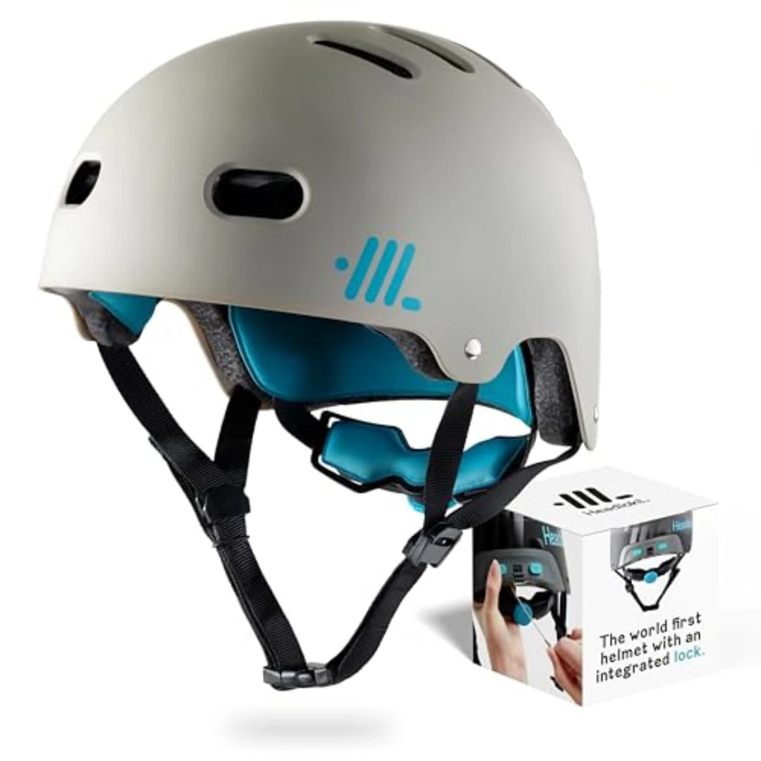 Headlokt Bike Helmet for Adults: Award Winning, Patented Anti-Theft Lock System, US Certified Safe Bicycle Helmet for Men, Women, Teens | Superior for Ebike, Scooter, BMX, Skateboard Helmets - Medium