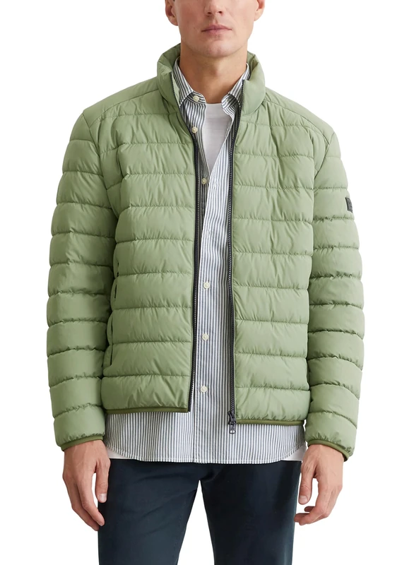 Marc O'Polo Men's Quilted Jacket with Stand-Up Collar, Lightweight, 462, XL