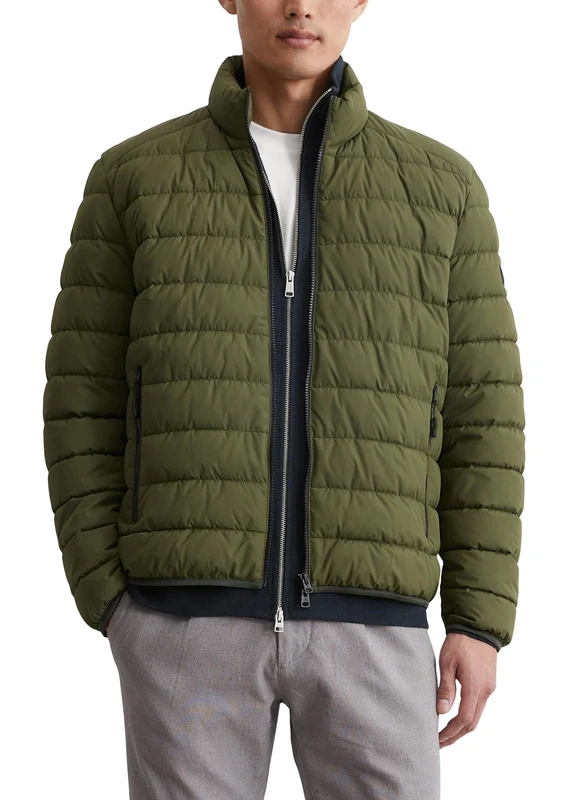 Marc O'Polo Men's Quilted Jacket with Stand-Up Collar, Lightweight, 495, S