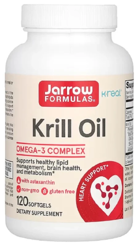 Jarrow Formulas - Krill Oil | Omega-3 for Heart Health and Joints - 120 Softgels