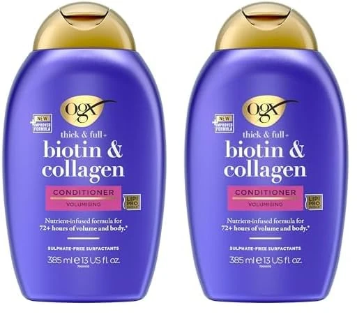 OGX Biotin & Collagen Hair Thickening Conditioner, 385ml (Pack of 2)
