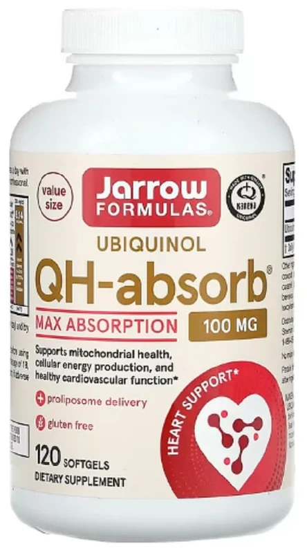JARROWS Jarrow Formulas - Ubiquinol QH-Absorb | 100 mg for Cellular Energy and Heart Health - 120 softgels