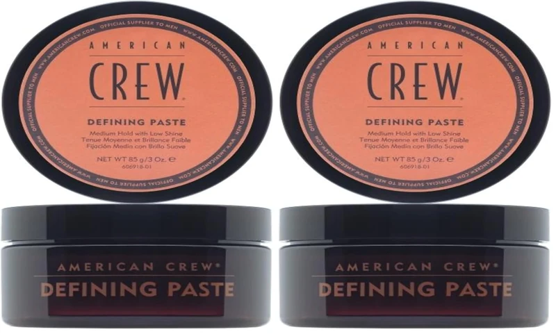 American Crew Defining Paste with Medium Hold and Low Shine, Gifts for Men, for Thickening and Texture, Matte Finish, Hair Styling Wax for Men - 85 g (Pack of 2)