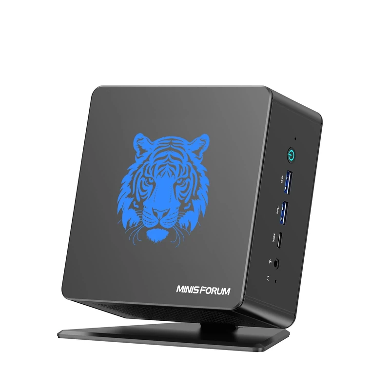 MINISFORUM Mini PC UM690L Slim, AMD Ryzen 9 6900HX Mini Computer (8C/16T, up to 4.9 GHz), 32 GB LPDDR5 and 1 TB PCIe 4.0 SSD, DP/HDMI 2.1/USB 4, 4 x USB Type-A, WiFi 6E,BT 5.3