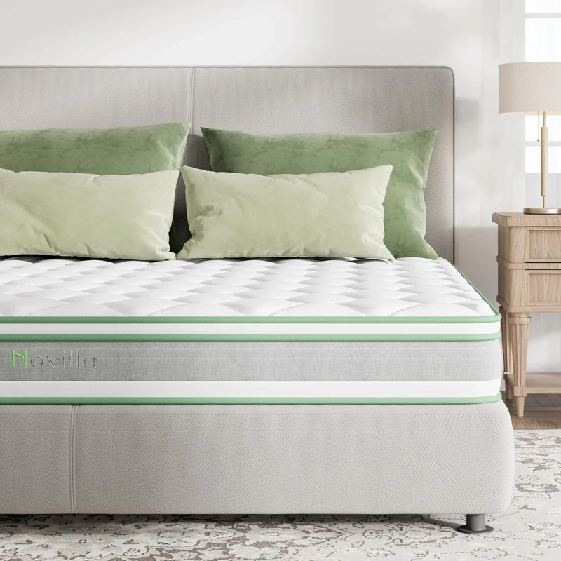 Novilla 9.8 Inch 3FT Single Mattress 3-Zone Gel Memory Foam Pocket Sprung Mattress with with Edge Support and Motion Isolation 90x190x25cm