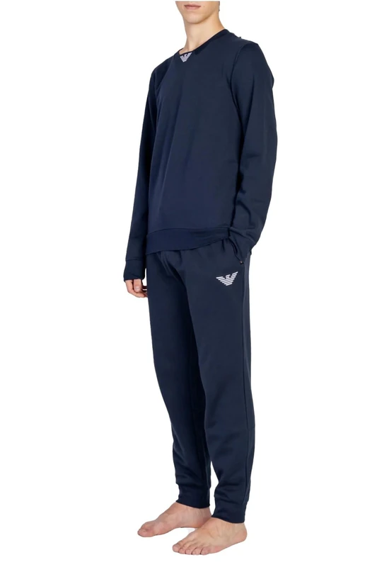 Emporio Armani Men's Iconic Terry Loungewear Tracksuit Tracksuit, Marine,