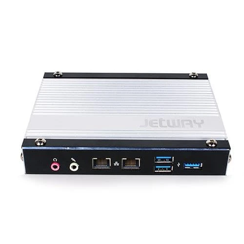 Jetway Personal Computers brand MiniBarebone Pico-ITX, includes IntelJ3160 to 2.2Ghz. 2 x Gigabit Network. 3 x USB 3.0. 2 x HDMI. 1 x Display Port. 4GB DDR3 integrated.