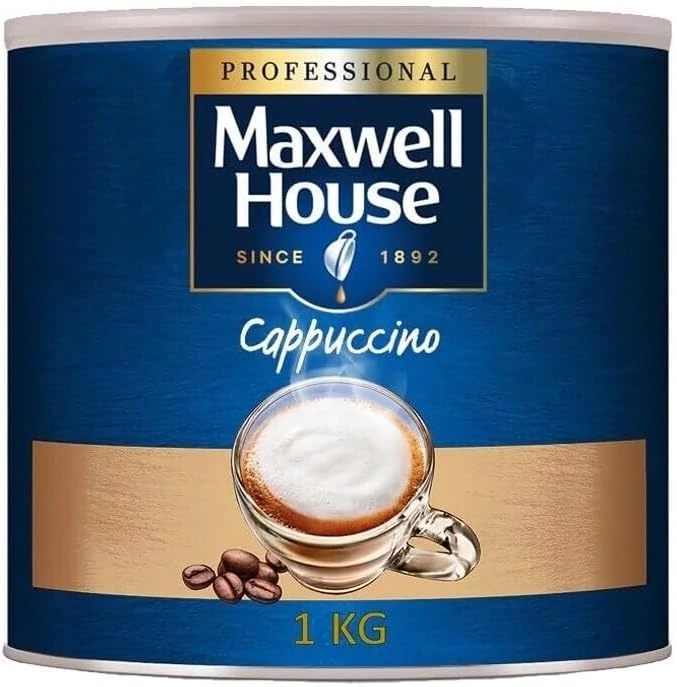 Maxwell House Cappuccino Instant Coffee 1kg Tin (1000 Grams)