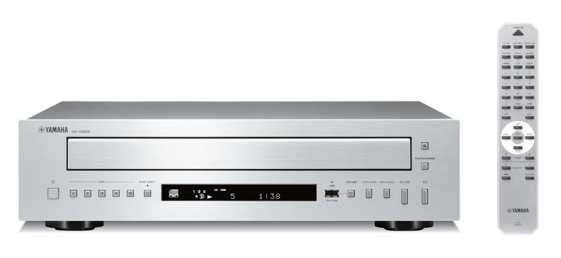 Yamaha CD-C603 5 CD Player with MP3 and WMA USB - Silver