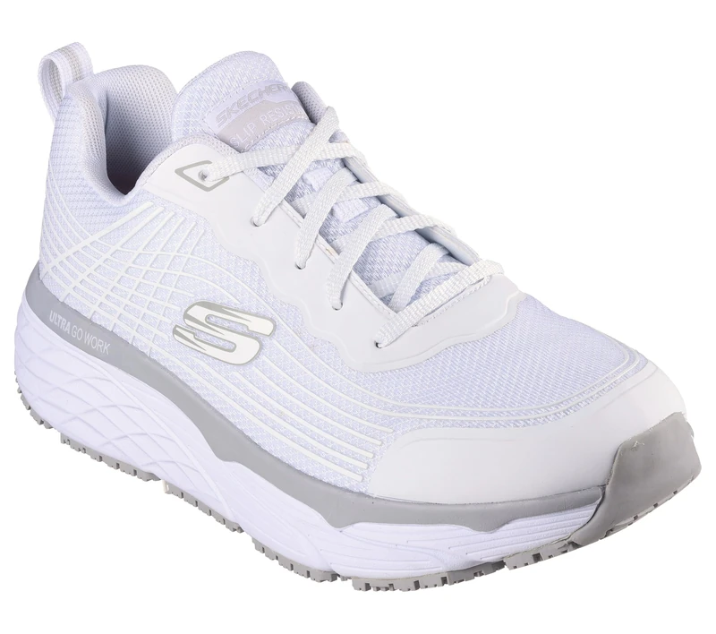 Skechers Men's Max Cushioning Elite Sr Rytas Sneaker, White Textile Synthetic, 9 UK