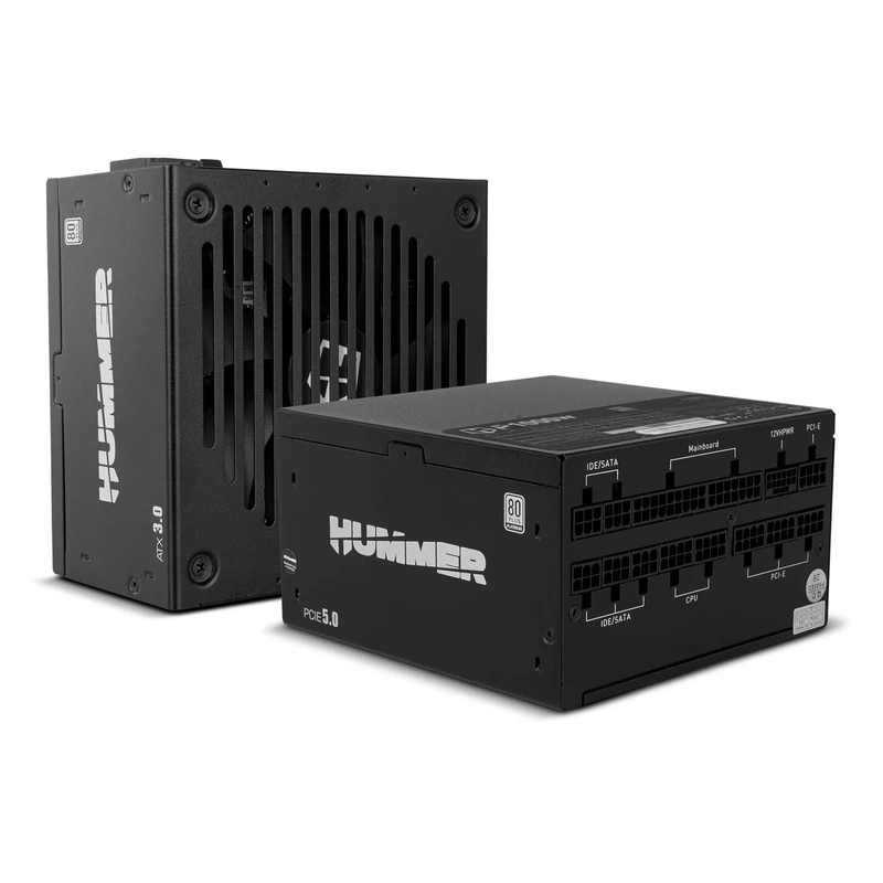 NOX Hummer P 1000W 80 Plus Platinum -NXHUMMERP1000W 1000W Power Supply, ATX, EPS, S-ATA, 3.0 12V, Ultra-Quiet 140 mm Fan, Teapo Electrolytic Capacitors, Black