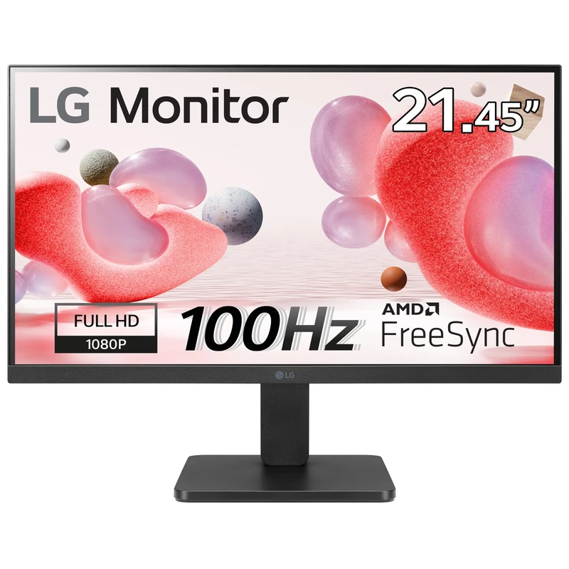 LG Electronics Monitor 22MR410-B, 22 Inch, Full HD 1080p, 100Hz, 5ms GtG, VA Panel, AMD FreeSync, Smart Energy Saving, Anti-Glare, HDMI, Matte Black