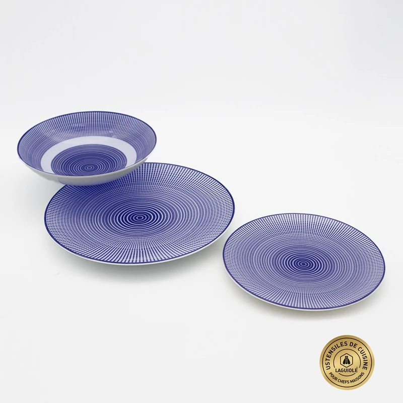 Laguiole - 18-Piece Porcelain EDA Blue Service - Image 1