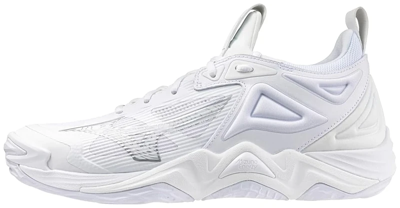 Mizuno Women's Wave Momentum 3 Volleyball Shoe, White-Silver, 3.5 UK