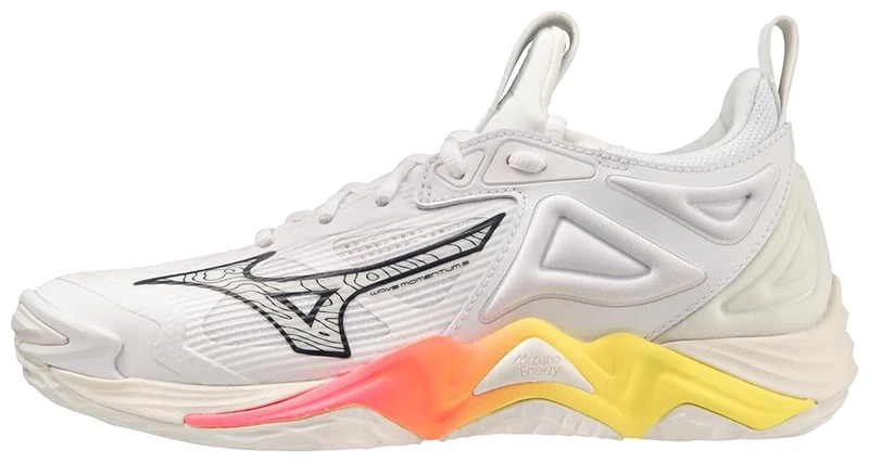 Mizuno Wave Momentum 3 Women's Volleyball Shoe, SNW Wht-high-vs Pnk, 7.5 UK