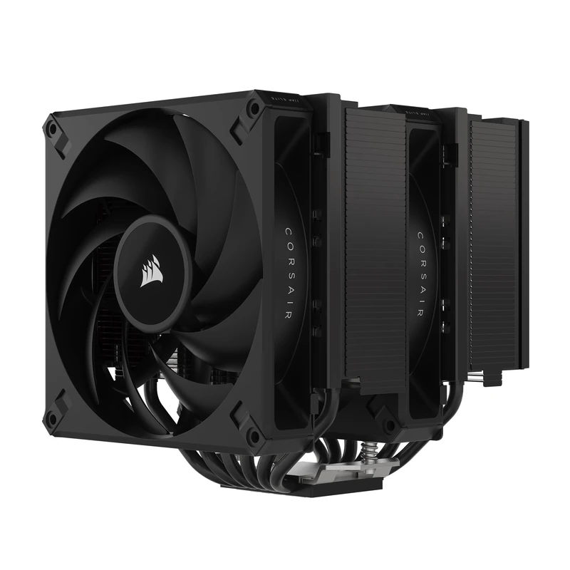 Corsair A115 High-Performance Tower CPU Air Cooler — Cools up to 270W TDP - Slide-and-Lock Fan Mount - Two AF140 ELITE Fans - Easy to Install - Pre-Applied Thermal Paste — Black