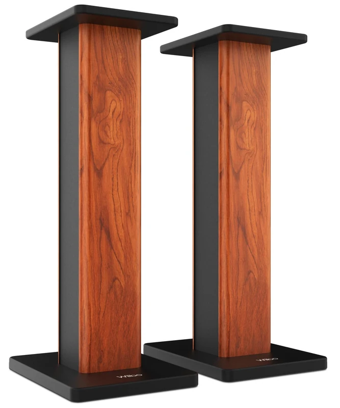 Wiibo Tempo 60 - Pair of Speaker Stands - 60 cm Height - Solid Anti-Vibration Base - Universal Compatibility with HiFi Stereo Speakers and Home Cinema - Non-Slip Feet