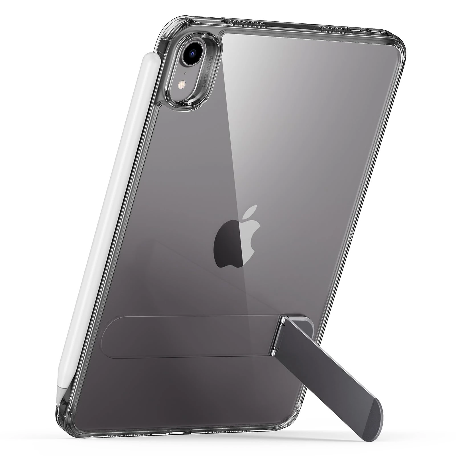 ESR for iPad Mini 7 Case 2024, iPad Mini 7th/6th Generation Case with Stand(2024/2021), 3 Stand Modes, Slim and Light, Drop Protection, Supports Pencil Pro, Boost Kickstand Case, Black Clear