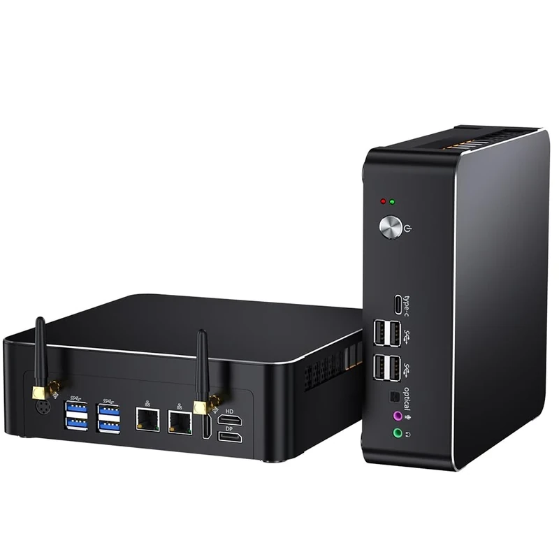 Mavsloly Mini PC with Core i9-9880H (8C/16T, upto 4.80GHz), 32GB DDR4 RAM, 1T NVME SSD Desktop Computer, 4K@60Hz, 2*HDMI, 1*DP, Triple Display, 1* Type-C, Dual LAN, Wi-Fi 6E, Windows 11 Pro(TPM2.0)