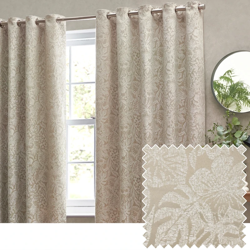 furn. Wylder Nature Bali Botanical Jacquard Eyelet Curtains